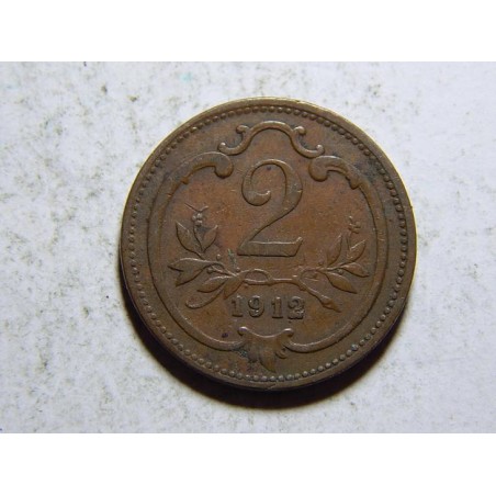 František Josef I. 2 Heller 1912 VF-XF č30294
