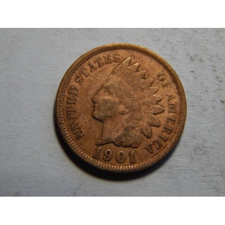 USA 1 Cent 1901 indián XF č29992