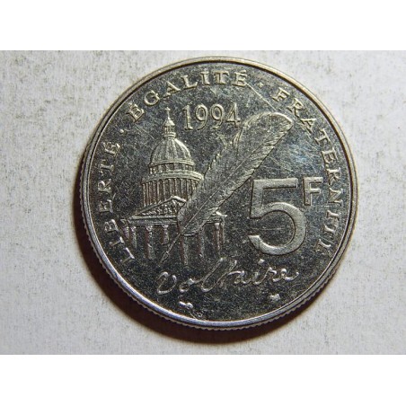 Francie 5 Francs 1994 Voltaire XF č33509
