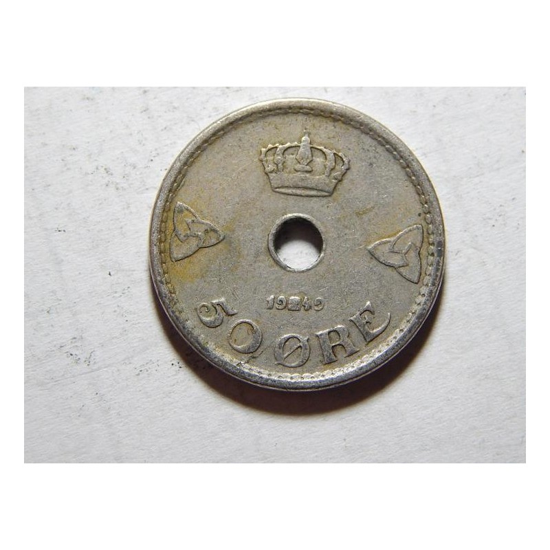 Norsko 50 Ore 1949 VF č38296 Norsko 50 Ore 1949 VF č38296