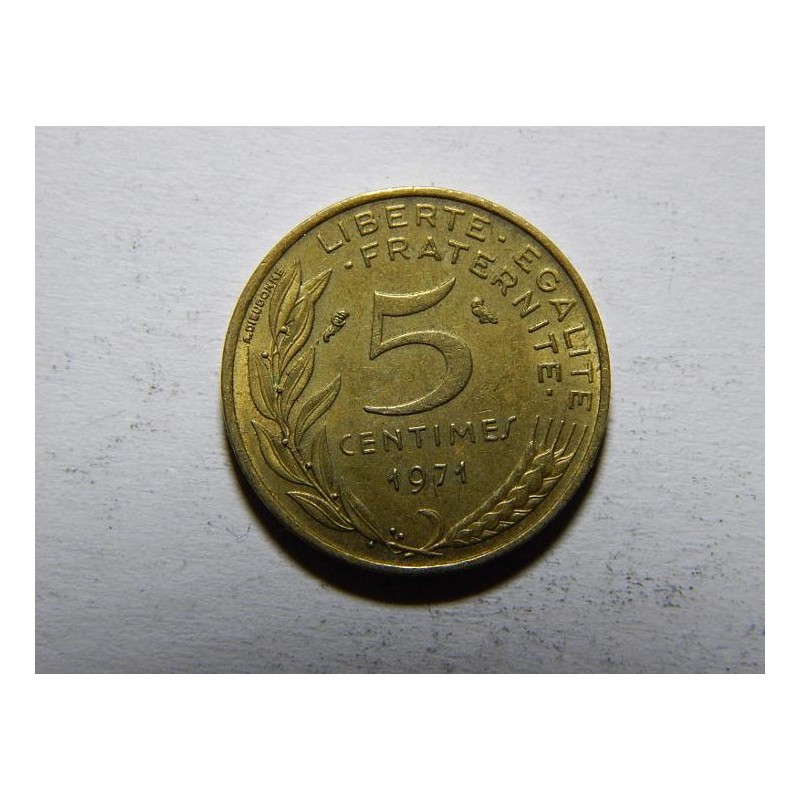 Francie 5 Centimes 1971 XF č11797 Francie 5 Centimes 1971 XF č11797