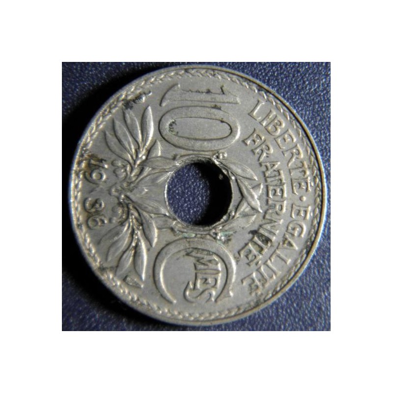 Francie 10 Centimes 1936 XF č33701 Francie 10 Centimes 1936 XF č33701