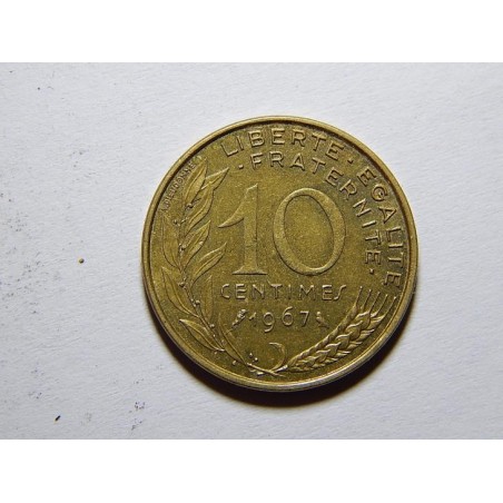 Francie 10 Centimes 1967 XF č11755