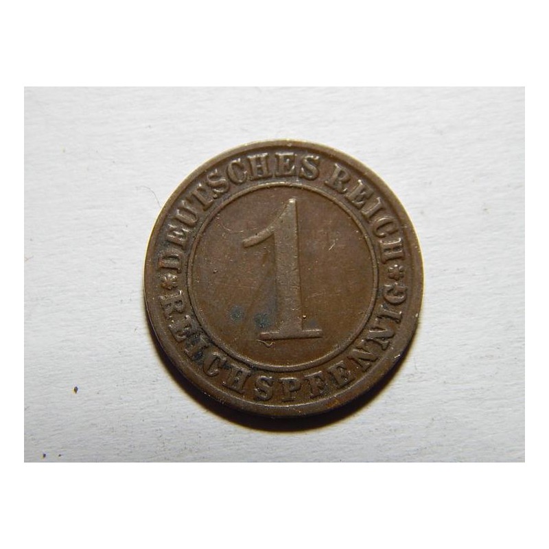 Německo Výmarsko 1 Pfennig 1925 G XF č37715 Německo Výmarsko 1 Pfennig 1925 G XF č37715