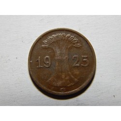 Německo Výmarsko 1 Pfennig 1925 G XF č37715