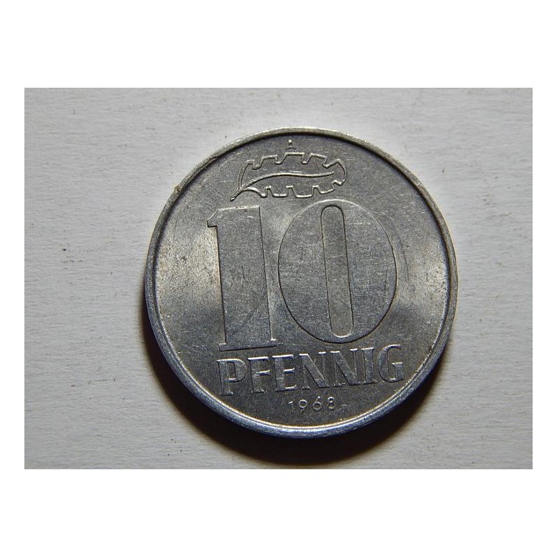 Německo DDR 10 Pfennig 1968 A UNC č37711 Německo DDR 10 Pfennig 1968 A UNC č37711