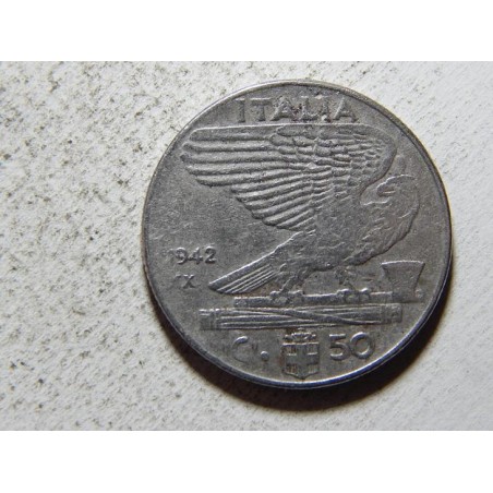 Italie 50 Centesimi 1942 Magnetická VF č37671
