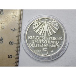Německo BRD 5 Mark 1979 G Otto Hahn PROOF čŠU032
