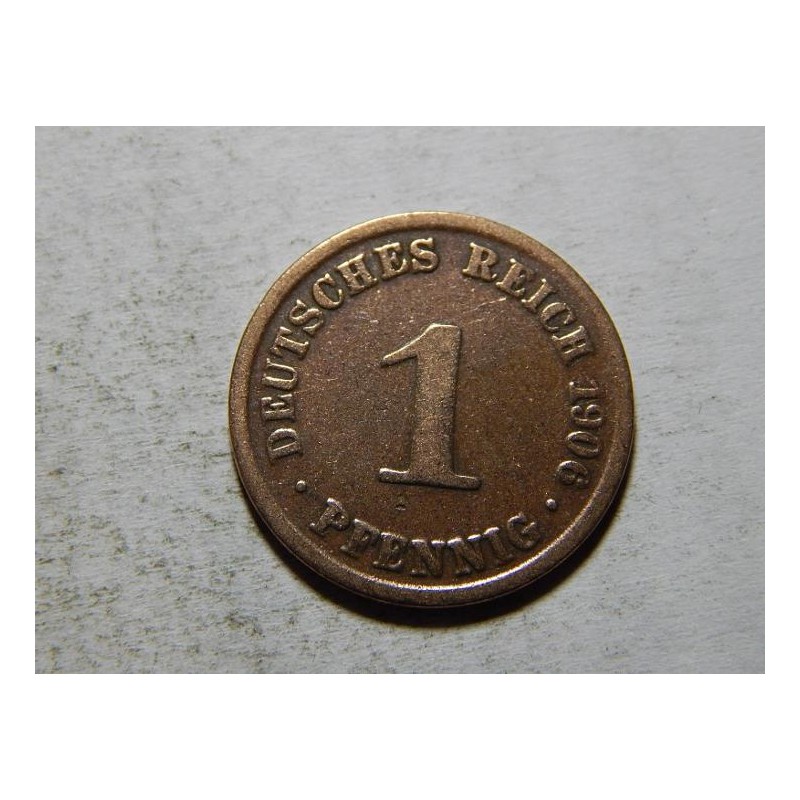Německo Císařství 1 Pfennig 1906 A XF č05464 Německo Císařství 1 Pfennig 1906 A XF č05464