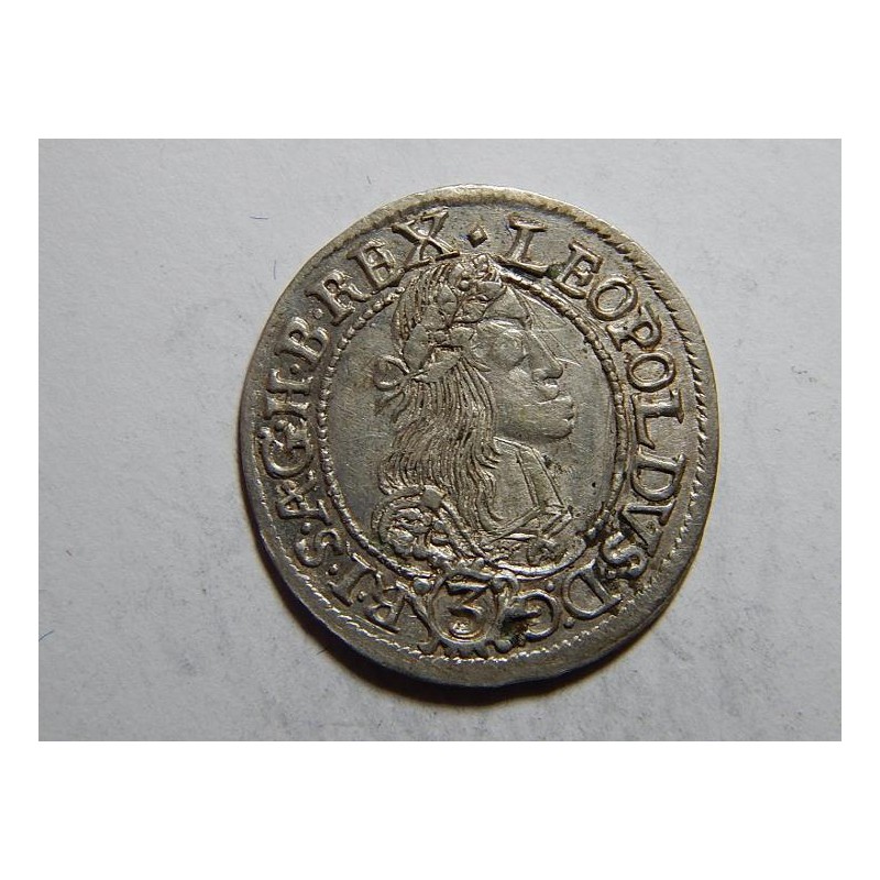 Leopold I. 3 Kreuzer 1665 KB XF č05358 Leopold I. 3 Kreuzer 1665 KB XF č05358
