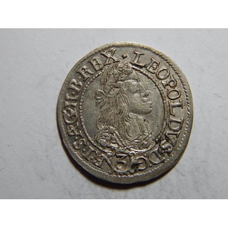 Leopold I. 3 Kreuzer 1665 KB XF č05358