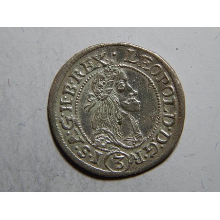 Leopold I. 3 Kreuzer 1666 KB XF č05360