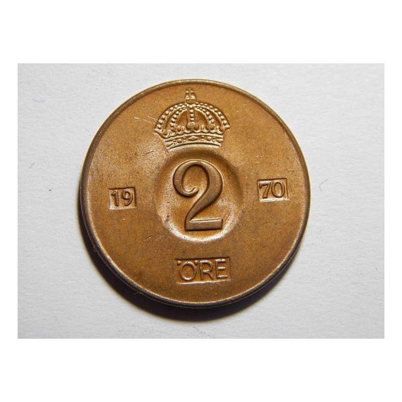 Švédsko 2 Öre 1970 U XF č27935 Švédsko 2 Öre 1970 U XF č27935