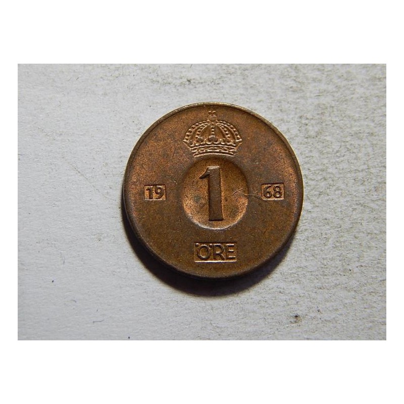 Švédsko 1 Öre 1968 U XF č22077 Švédsko 1 Öre 1968 U XF č22077