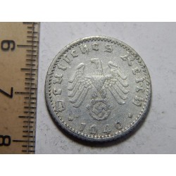 Německo 3. říše 50 Pfennig 1940 A XF čLU37227 