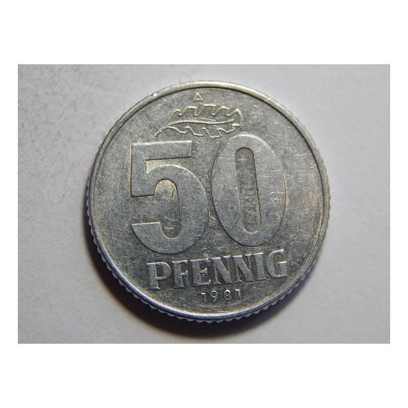 Německo DDR 50 Pfennig 1981 A XF č26989 Německo DDR 50 Pfennig 1981 A XF č26989