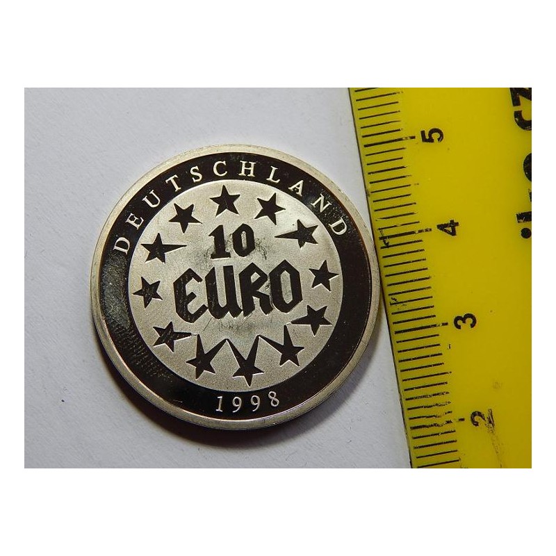 Německo medaile 10 EURO 1998 XF č32133 Německo medaile 10 EURO 1998 XF č32133