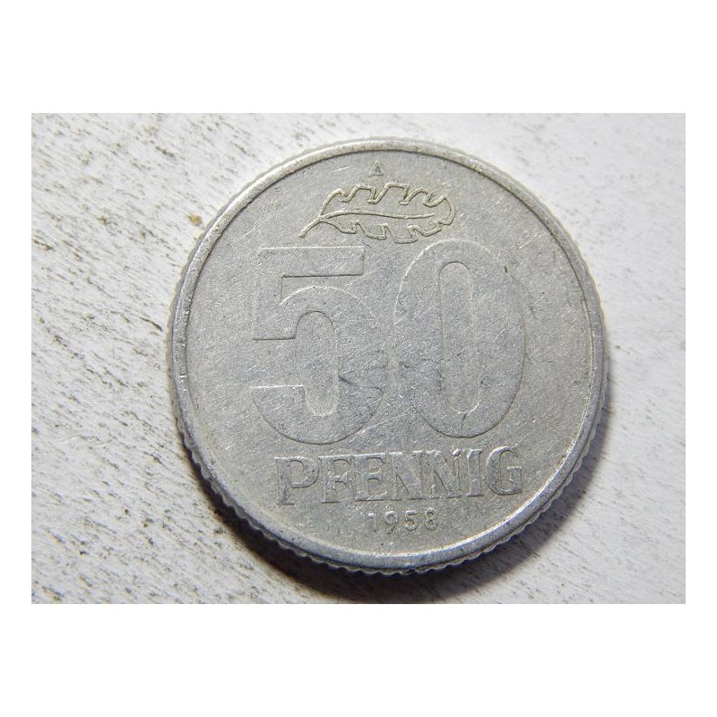 Německo DDR 50 Pfennig 1958 A XF č35472 Německo DDR 50 Pfennig 1958 A XF č35472