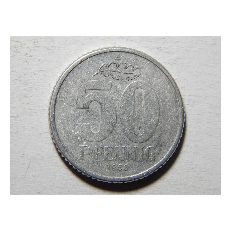 Německo DDR 50 Pfennig 1958 A XF č25209 Německo DDR 50 Pfennig 1958 A XF č25209