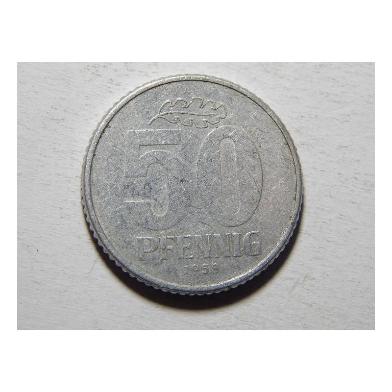 Německo DDR 50 Pfennig 1958 A XF č25200 Německo DDR 50 Pfennig 1958 A XF č25200