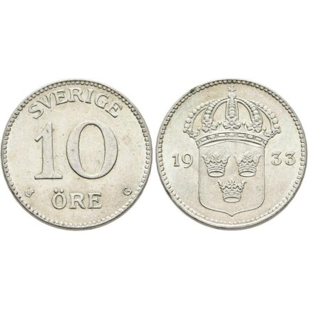 Švédsko 10 ÖRE 1933G GUSTAV V. 1907-1950 UNC č32265