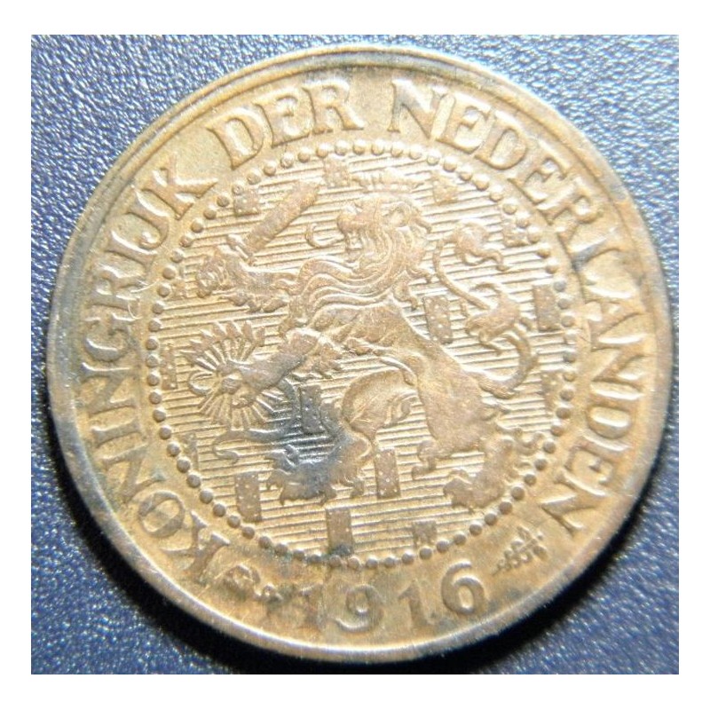 Nizozemí 2 1/2 Cents 1916 XF č34300 Nizozemí 2 1/2 Cents 1916 XF č34300