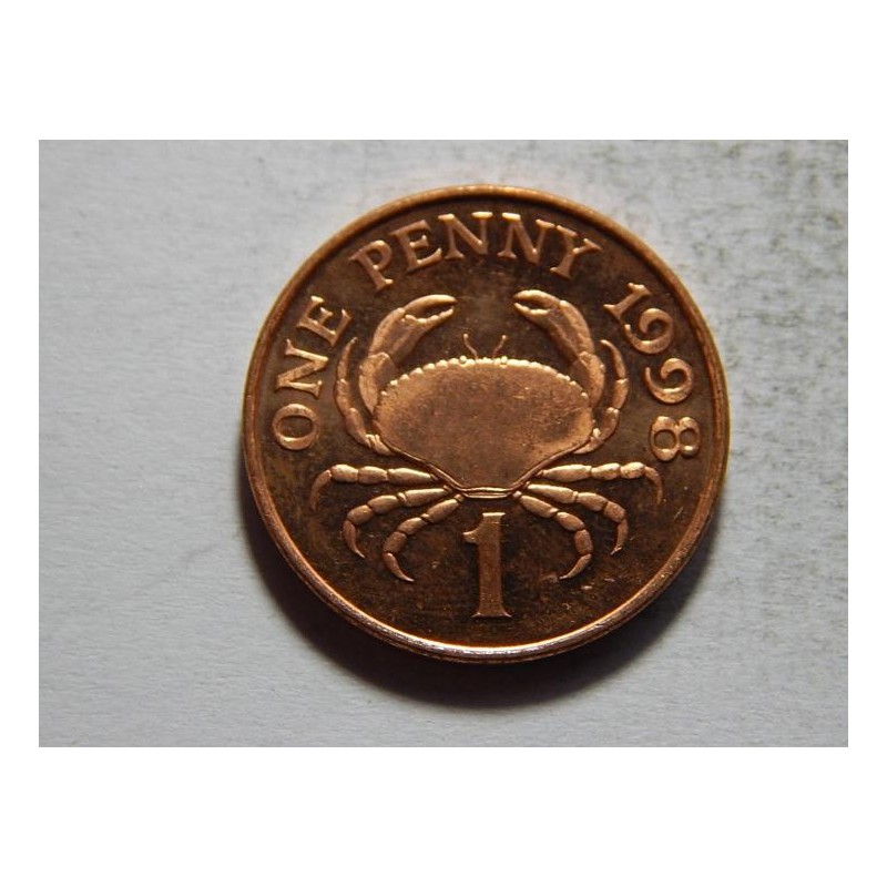 Guernsey 1 Penny 1998 krab UNC-BU č26112 Guernsey 1 Penny 1998 krab UNC-BU č26112