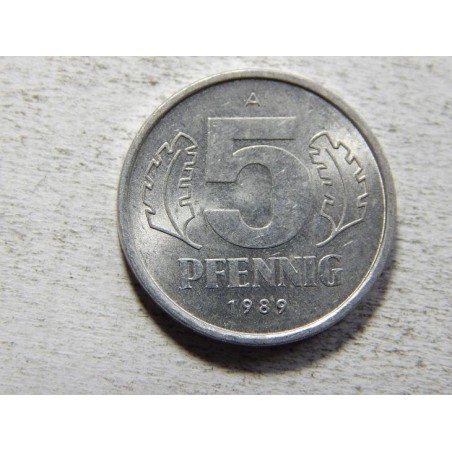 Německo DDR 5 Pfennig 1989 A UNC č34123