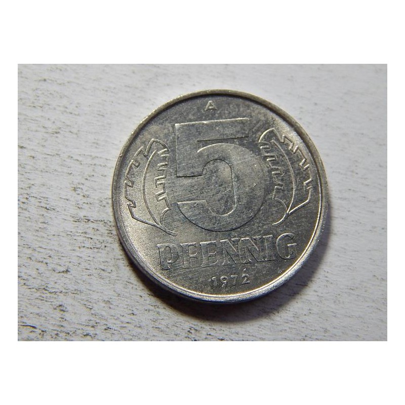 Německo DDR 5 Pfennig 1972 A UNC č34117 Německo DDR 5 Pfennig 1972 A UNC č34117