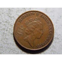 Guernsey 1 Penny 1986 krab XF č26153