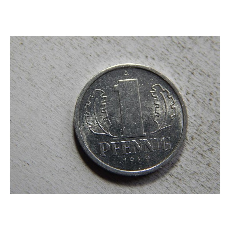 Německo DDR 1 Pfennig 1989 A XF-UNC č34055 Německo DDR 1 Pfennig 1989 A XF-UNC č34055