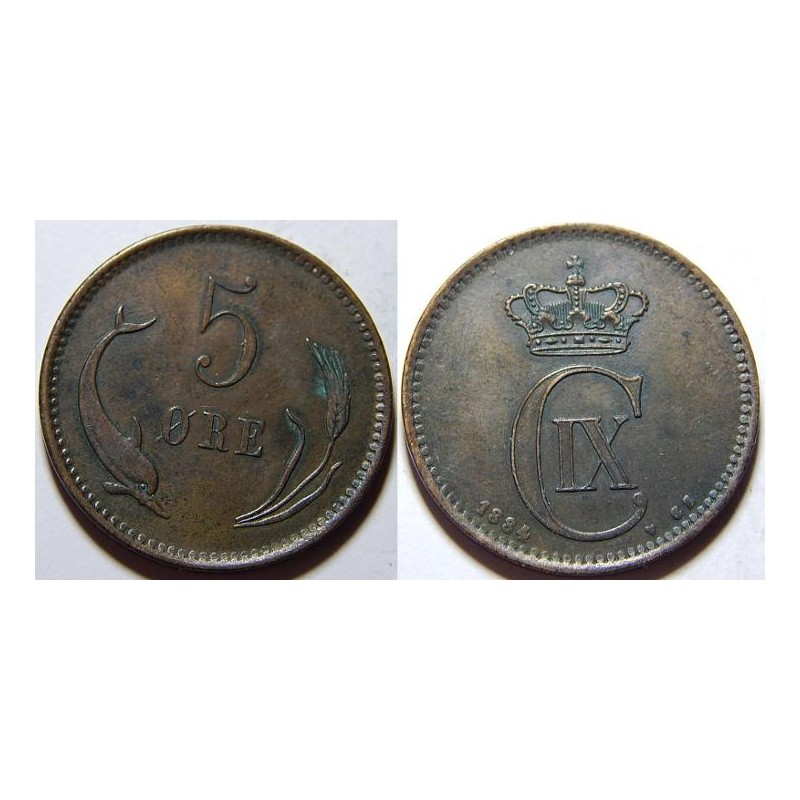 Dánsko 5 Ore 1884CS RRR XF č20058 Dánsko 5 Ore 1884CS RRR XF č20058
