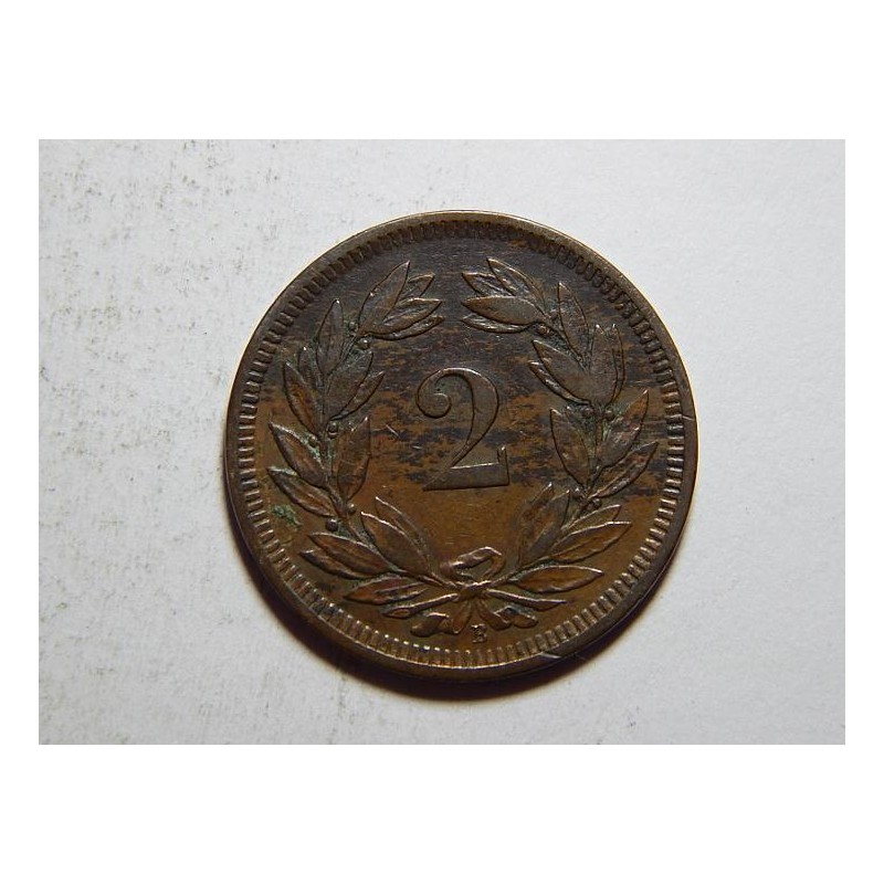 Švýcarsko 2 Rappen 1907 B XF č35617 Švýcarsko 2 Rappen 1907 B XF č35617