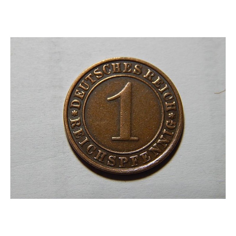 Německo Výmarsko 1 Reichspfennig 1925 G XF č05507 Německo Výmarsko 1 Reichspfennig 1925 G XF č05507
