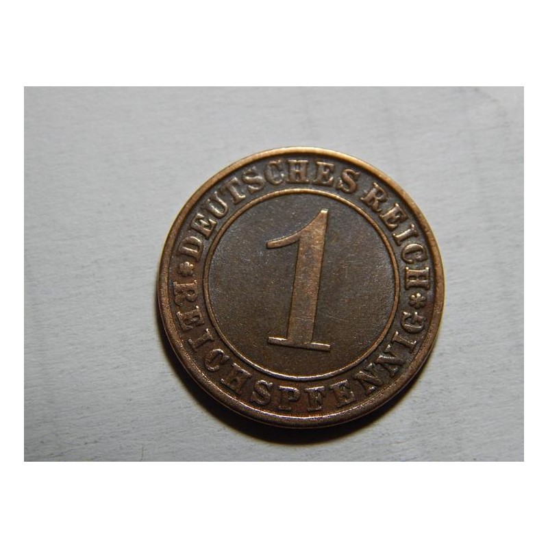 Německo Výmarsko 1 Reichspfennig 1924 J XF č05717 Německo Výmarsko 1 Reichspfennig 1924 J XF č05717
