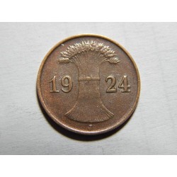 Německo Výmarsko 1 Reichspfennig 1924 J XF č05717