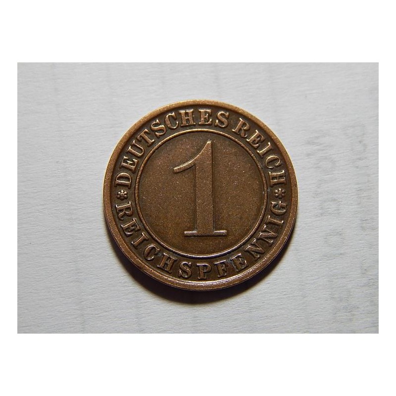 Německo Výmarsko 1 Reichspfennig 1933 F XF-UNC č05624 Německo Výmarsko 1 Reichspfennig 1933 F XF-UNC č05624