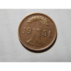 Německo Výmarsko 1 Reichspfennig 1931 A XF č05564