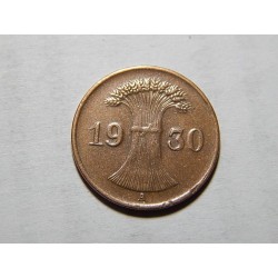 Německo Výmarsko 1 Reichspfennig 1930 A XF č05587