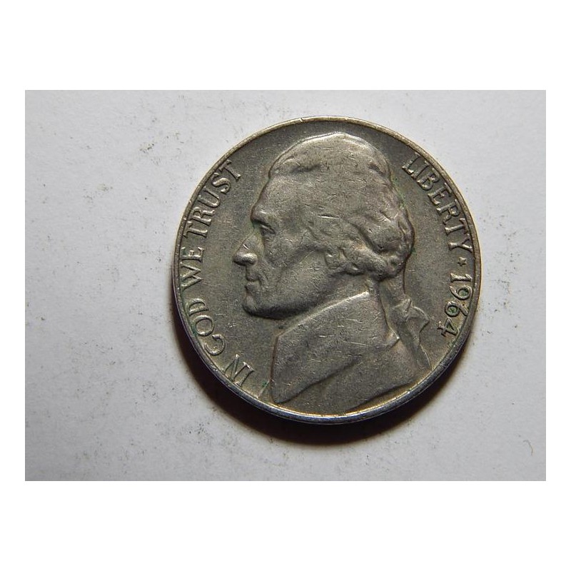 USA 5 Cents 1964 XF č21084 USA 5 Cents 1964 XF č21084