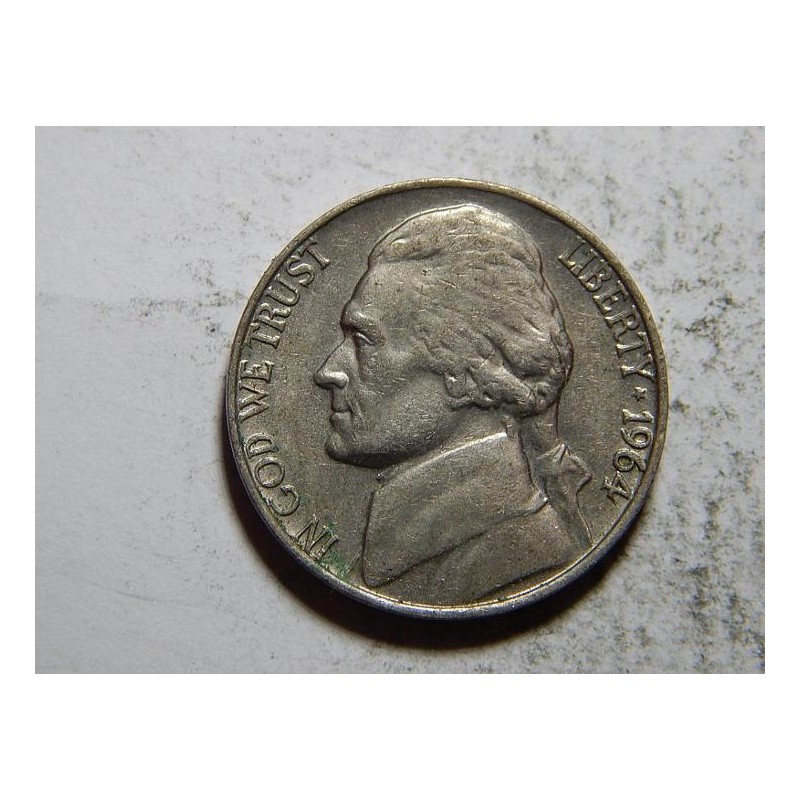 USA 5 Cents 1964 XF č20948 USA 5 Cents 1964 XF č20948