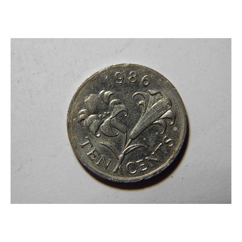 Bermudy 10 Cents 1986 RRXF č29935 Bermudy 10 Cents 1986 RRXF č29935