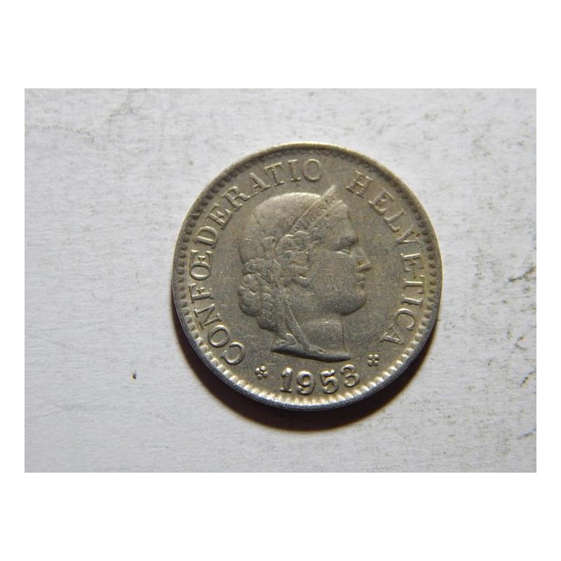 Švýcarsko 5 Rappen 1953 XF č25100 Švýcarsko 5 Rappen 1953 XF č25100
