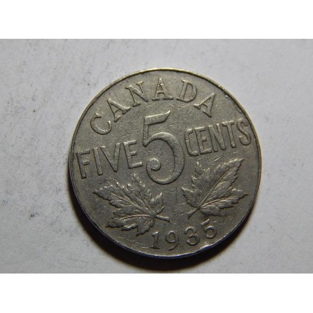 Kanada 5 Cents 1935 F-VF č30043