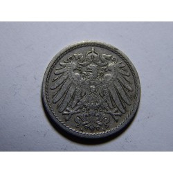 Německo Císařství 5 Pfennig 1914A XF č29708