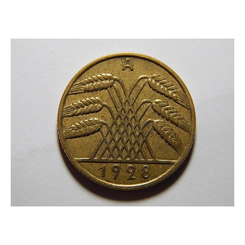 Německo Výmarsko 10 Reichspfenig 1928 A R XF č29649 Německo Výmarsko 10 Reichspfenig 1928 A R XF č29649