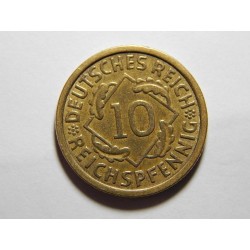 Německo Výmarsko 10 Reichspfenig 1928 A R XF č29649