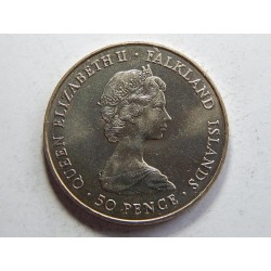 Falkland Islands 50 Pence 1983 loď UNC č24475