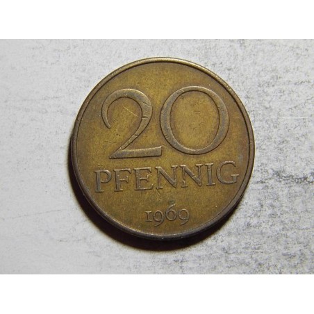Německo DDR 20 Pfennig 1969 XF č21535
