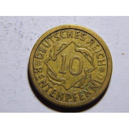 Německo Výmarsko 10 Rentenpfennig 1924A XF č30134